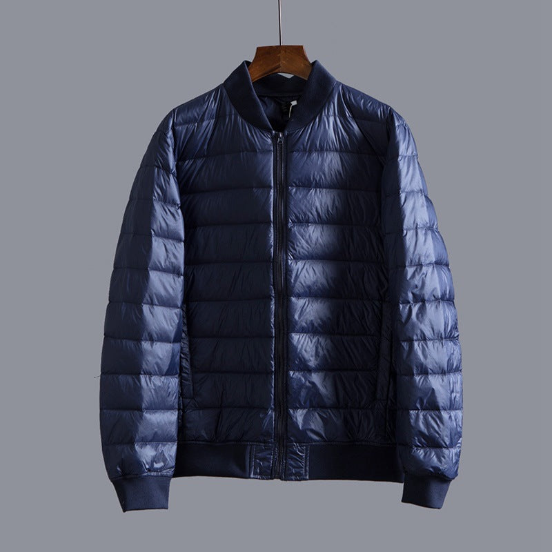 Veste Down légère avec un collier de baseball