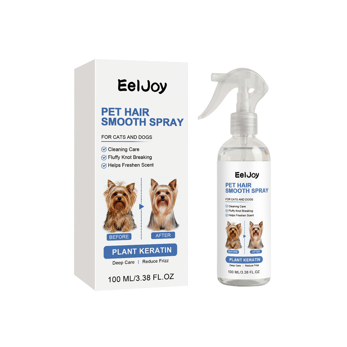 Smooth spray for dog hair