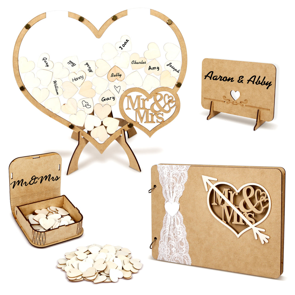 Ensemble de livres d'invités de mariage