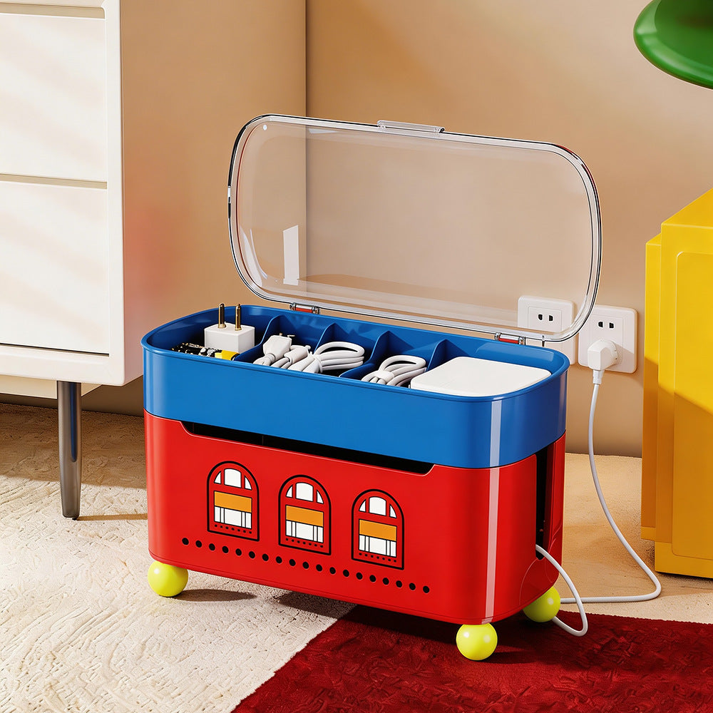 Organisateur de câblodistribution de données de bureau de maison avec lid