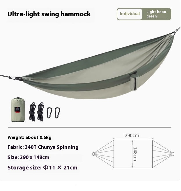 Hamac extérieur balançoire double anti-roulis extérieur Portable Camping Glider