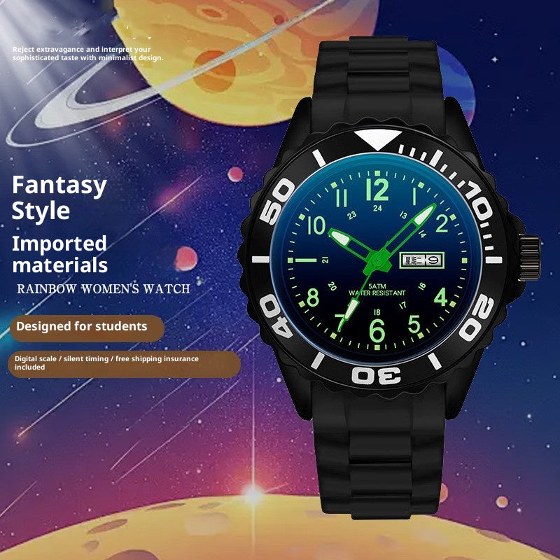 Compact Quartz Sports Smart Couples Montre électronique pour les femmes