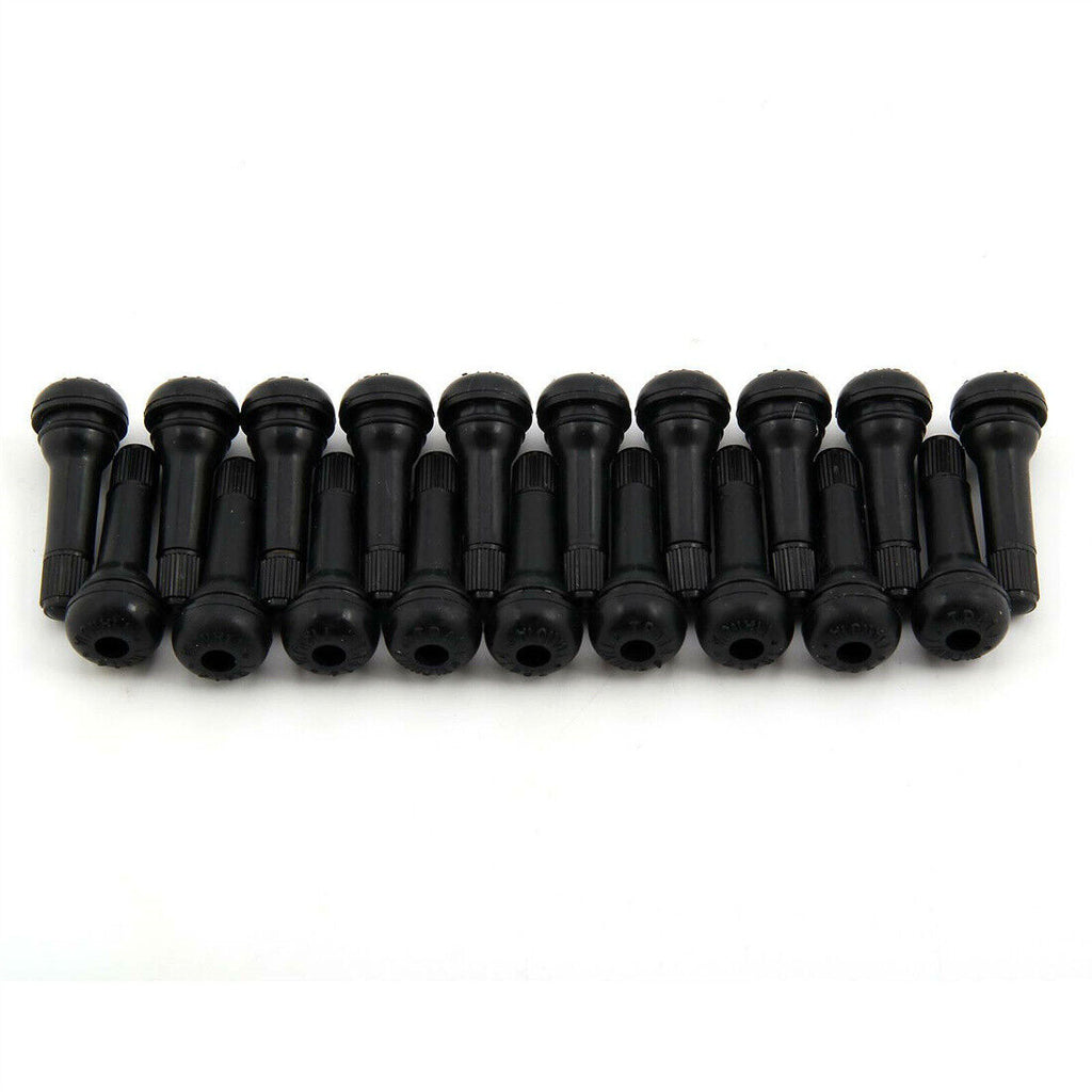1 00 Pcs TR414 Caoutchouc Tubeless Roue Valves Universel Noir