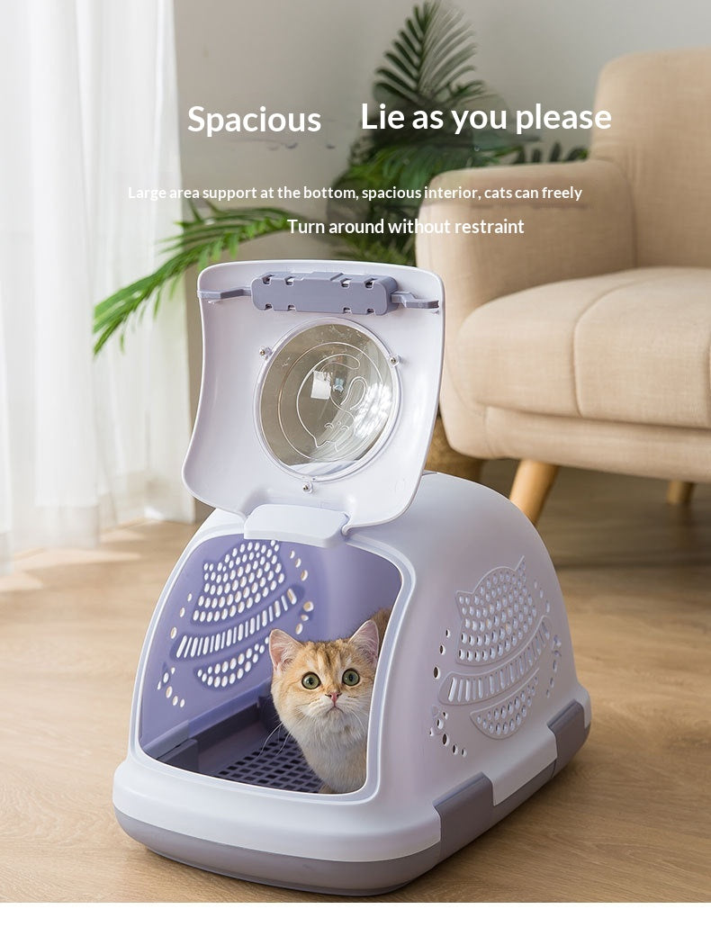 Animaux de compagnie Cat Cage Plastic Portable