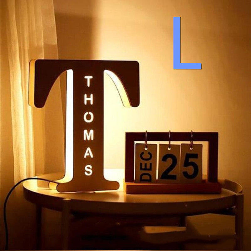 Lampe lettre en bois Lampe pendule Lampe décorative personnalisée