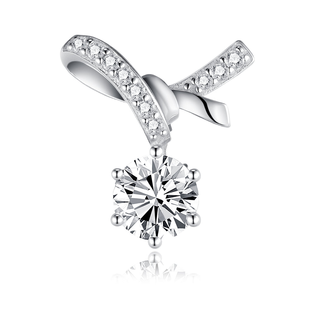S925 Boucles d'oreilles Sterling Silver Bowknot Stud