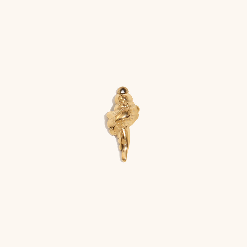 Accessoire de bijoux créatif Pendentif en acier inoxydable avec plaqué or 14K