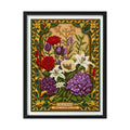Retro-style Floral et plante entièrement broderie Salon Peinture décorative