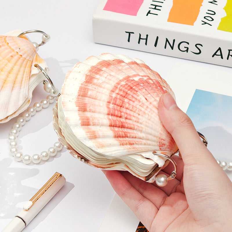 Ocean-Style Colorful Natural Shell Journal