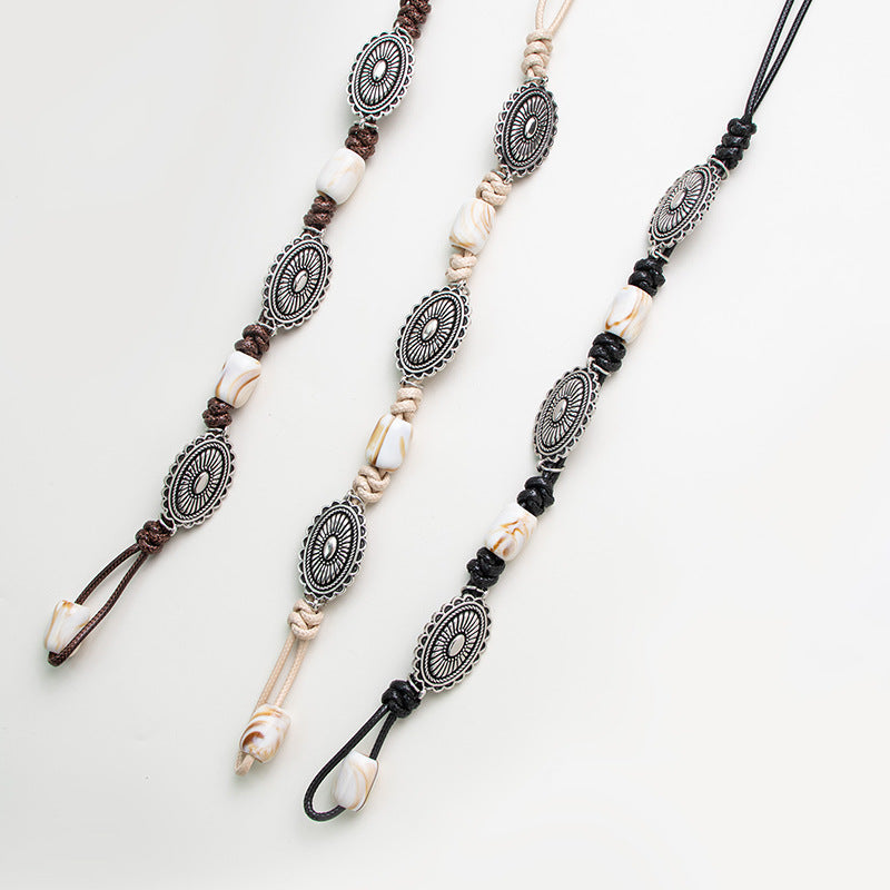Rope de taille bohème avec perles en résine