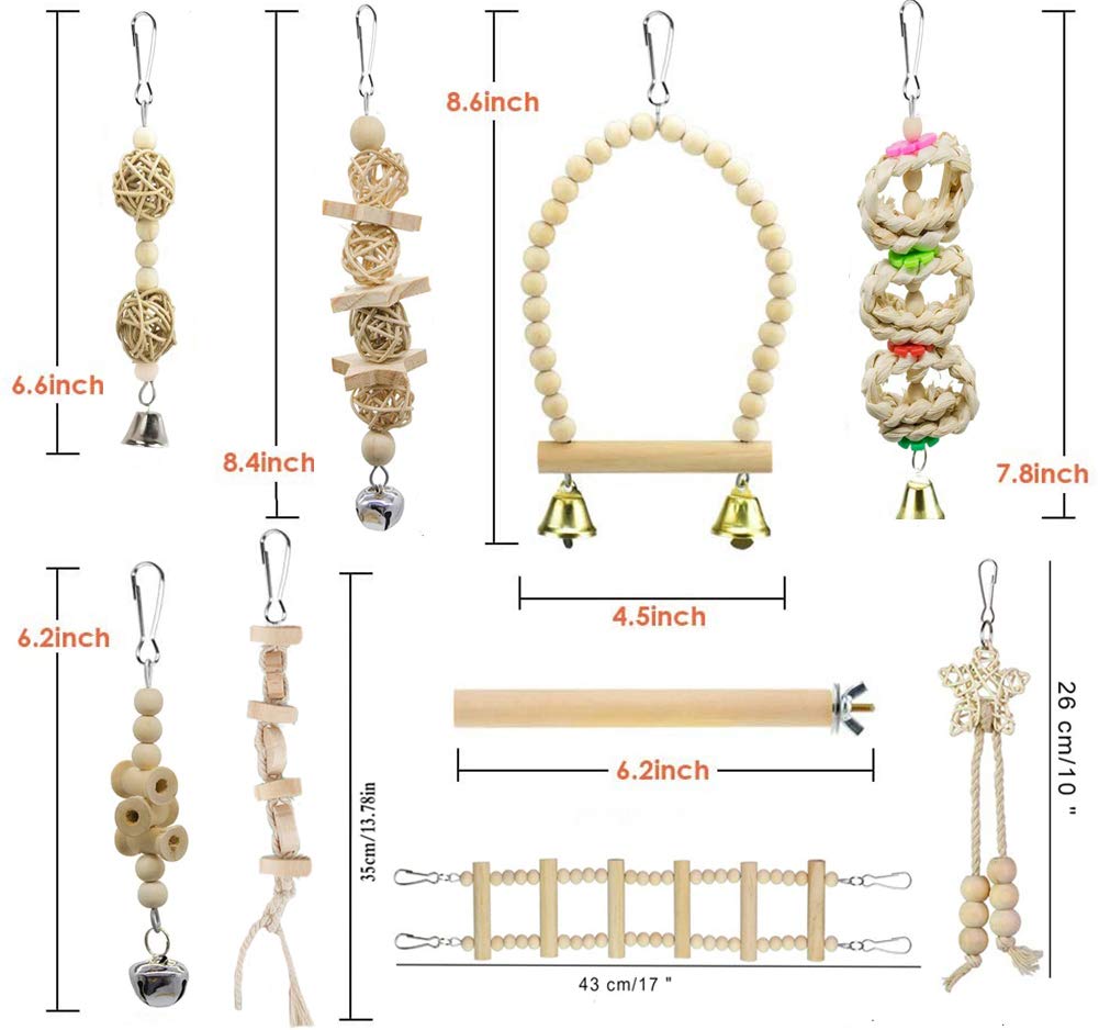 Jouets à balançoire de perroquet d'oiseau