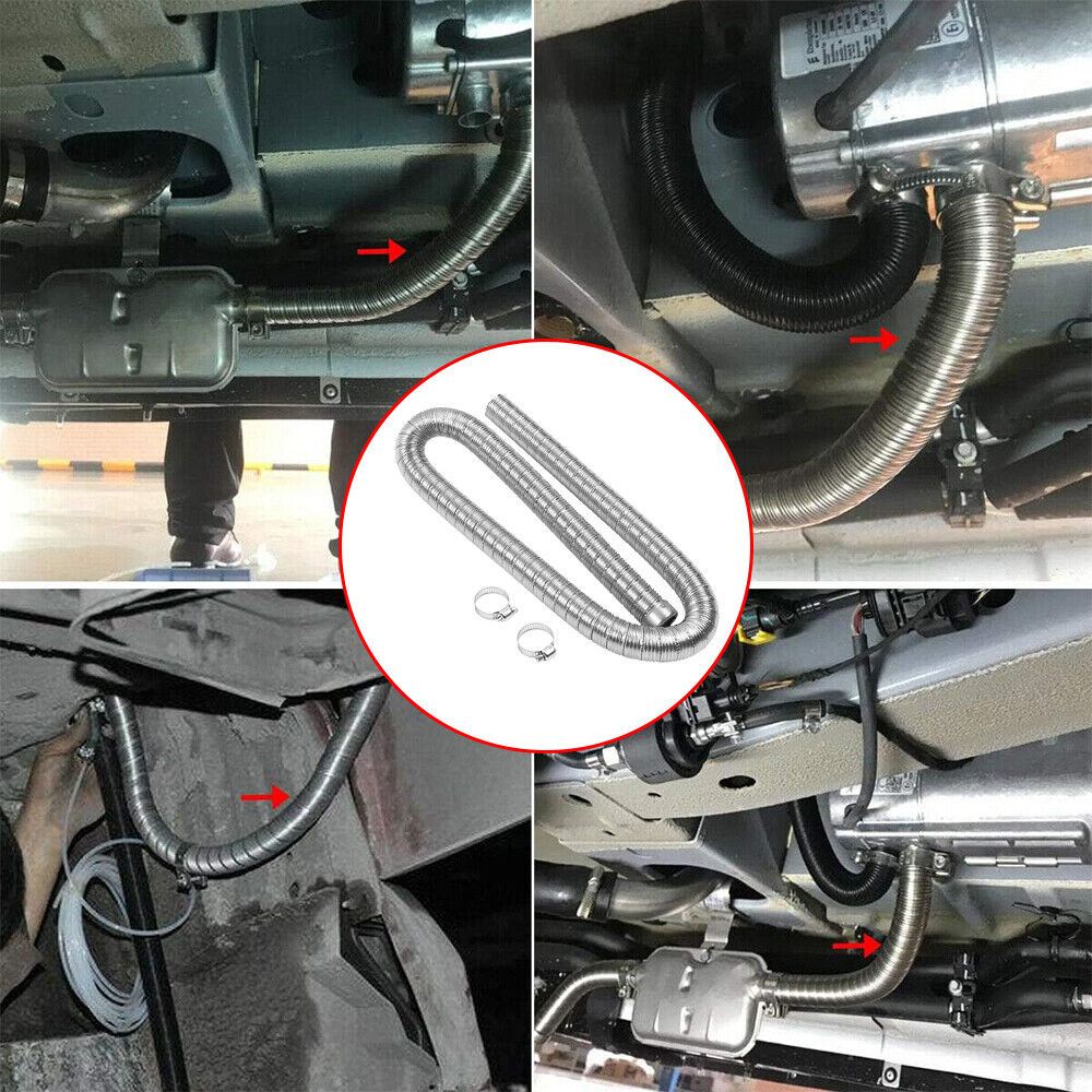 24mm Parking Di Esel Air Heater Tuyau d'échappement Tube W Bouchon d'extrémité en acier inoxydable