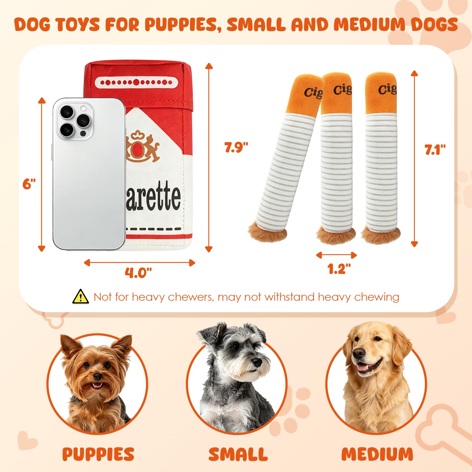 Jouets drôles pour chiens pour petits chiens moyens