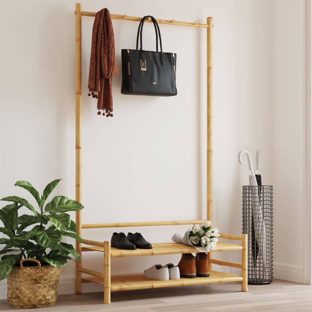 Sac de vêtements avec étagères 103x40x183 cm Bamboo
