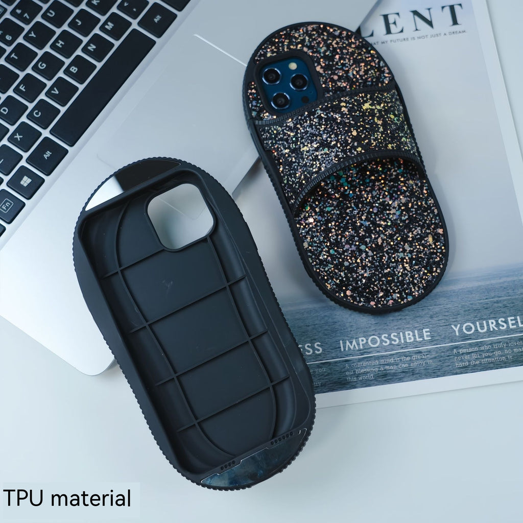 Étui téléphonique pour chaussons en Strass