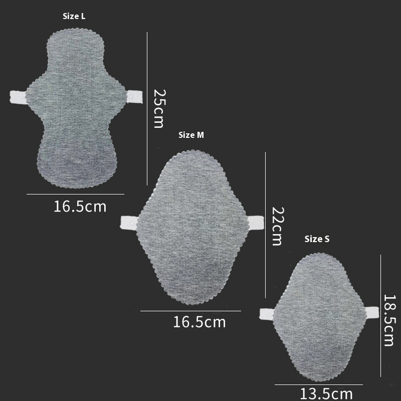 Gray Graphene Lavable Napkin Antibactérien Dentelle Réutilisation