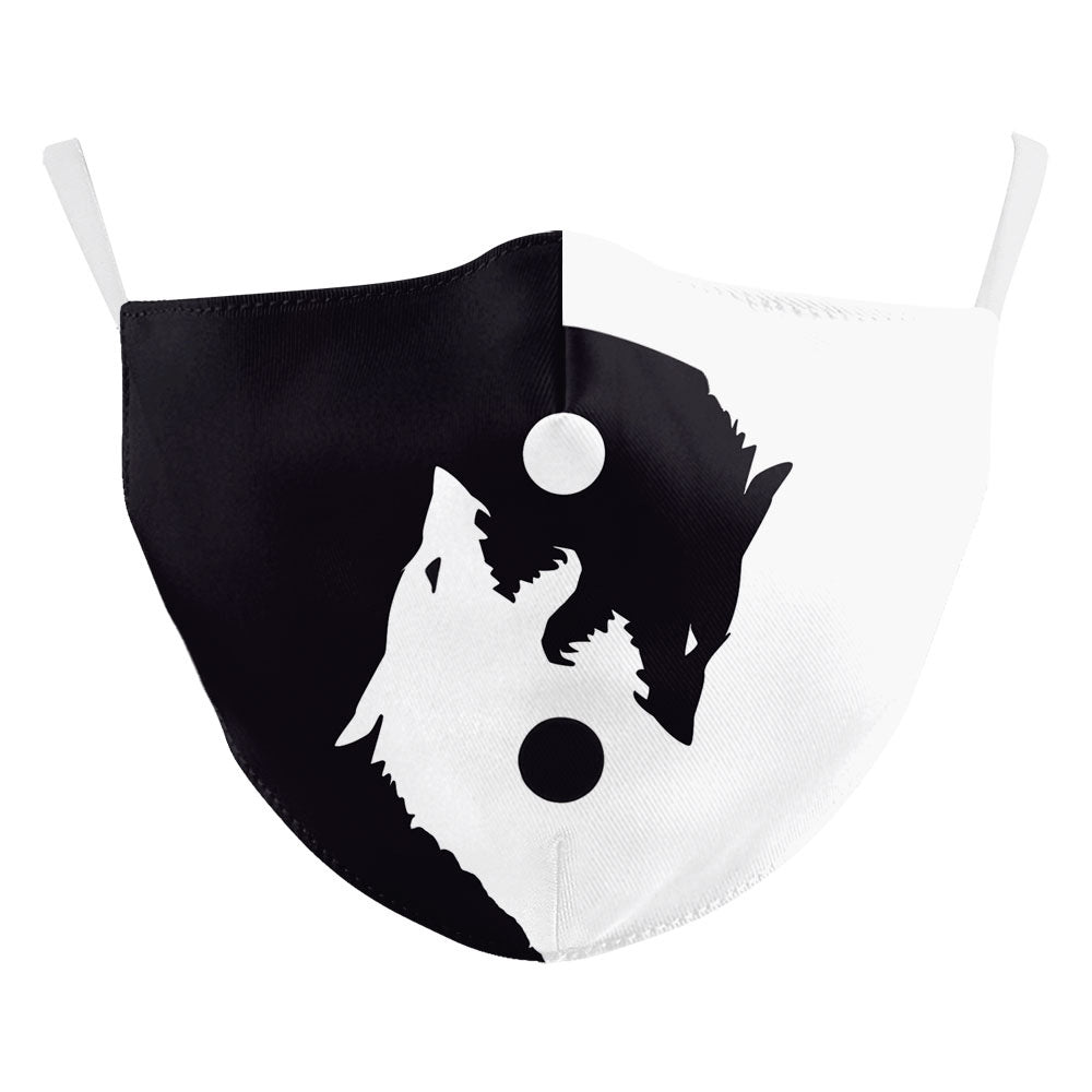 Impression numérique Masque double couche pour visage drôle d'Halloween