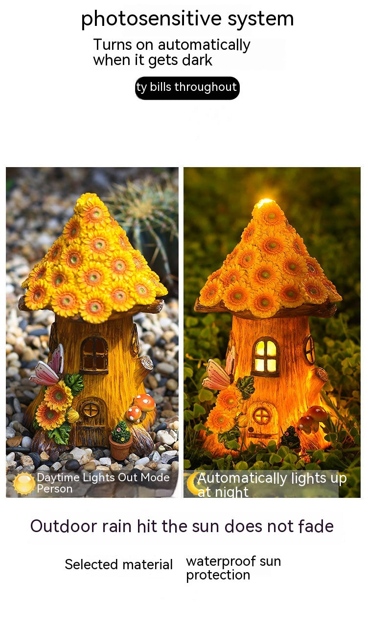 Resin solaire lampe décoration arbre maison lampe jardin extérieur pelouse