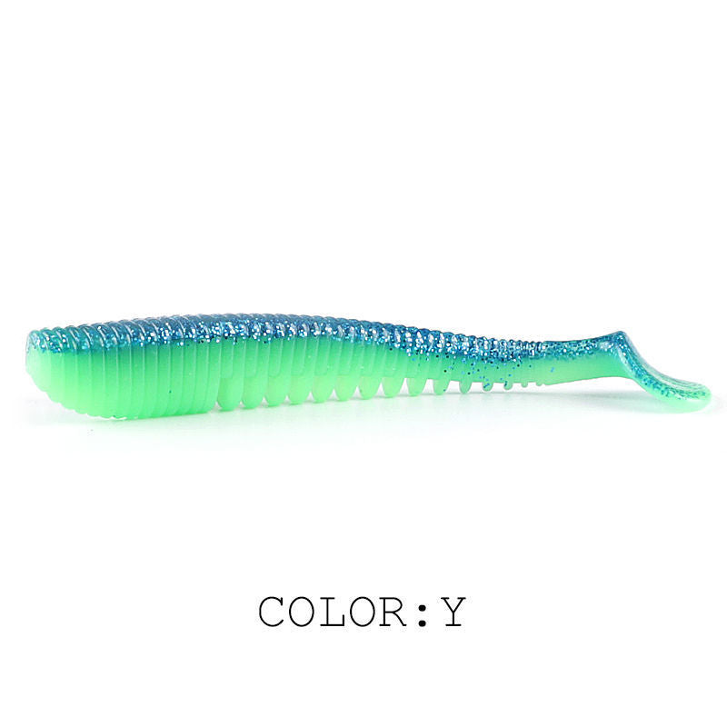 Lure d'eau douce Soft Bait T Tail Crochet de plomb