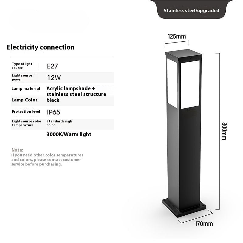 Lampe de pelouse Cour extérieure Waterproof Villa