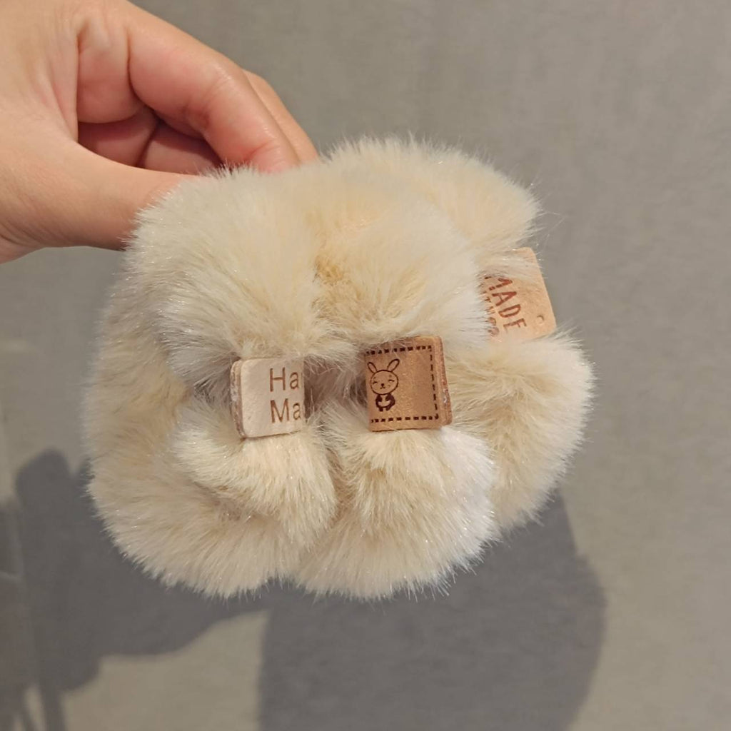 Automne et hiver doux en peluche glutineuse bague de cheveux épais