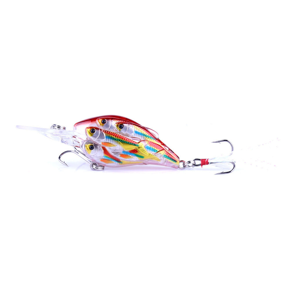 Fish Feather Hook Rock Lure Tossing Sea Fishing Water Floating Hard Bait
