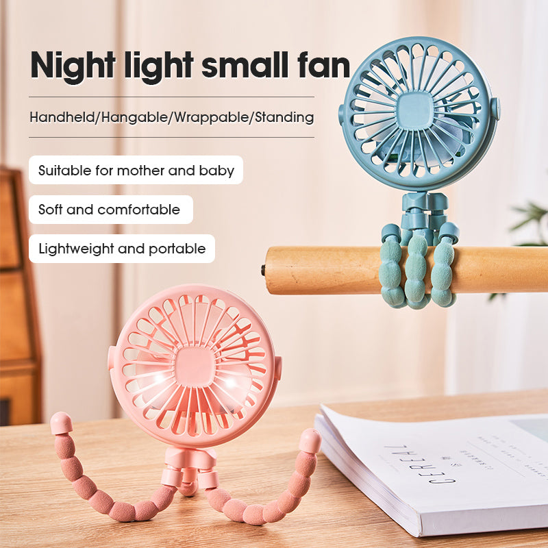 Poussette multifonction enfant Mini ventilateur Portable USB Charge petit ventilateur Octopus