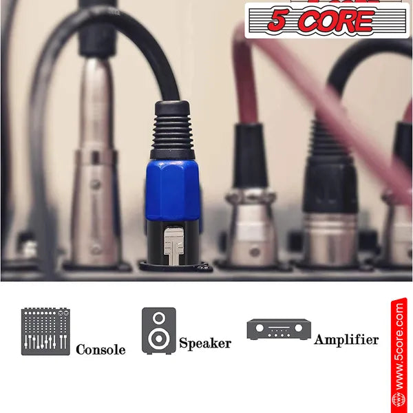 5 Core 4 Pole Speakon connecteur 6 pièces avec Twist Lock Audio Jack Male Plug ? Loud Speake
