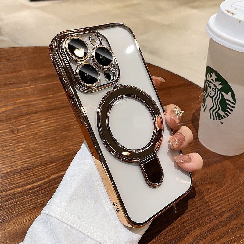 Boîtier de téléphone à aspiration magnétique électroplaqué
