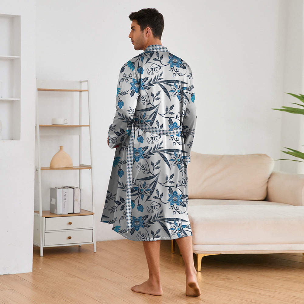 Men's long-sleeve print dress
