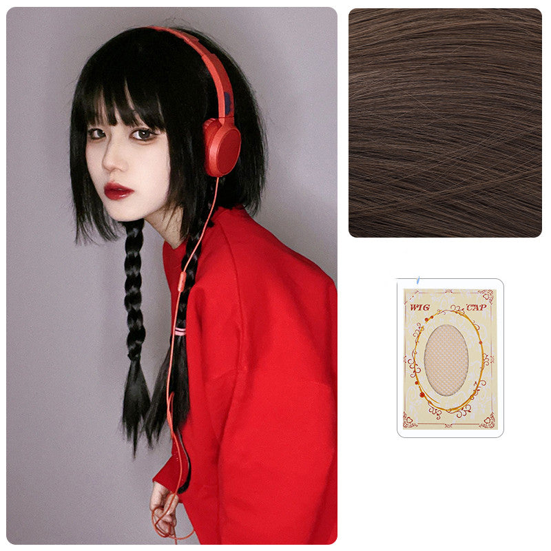 Princess Cut Wig Femme Long Coiffure Simulation Net Rouge