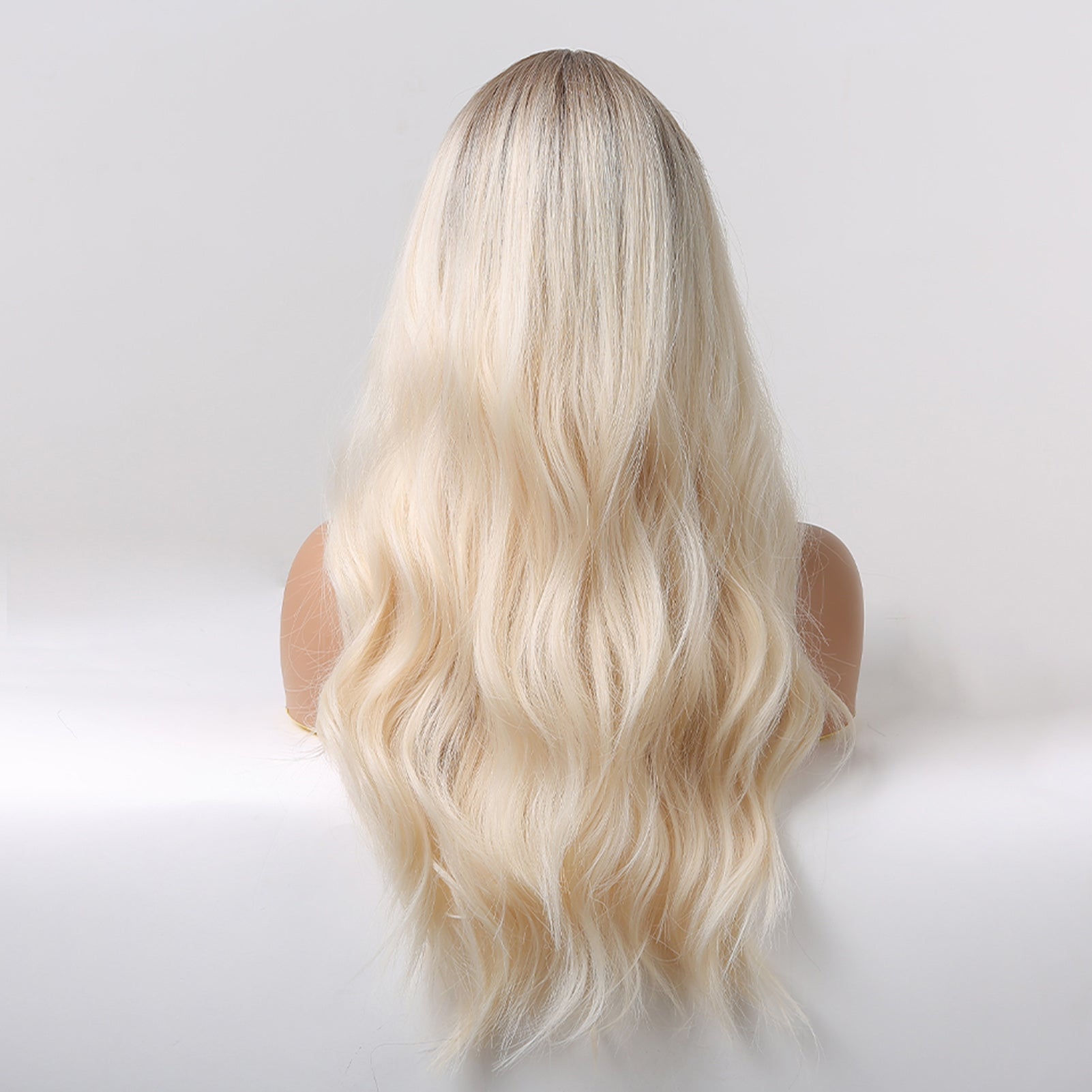 Perruque synthétique Blonde bouclée Perruque longue Coiffure