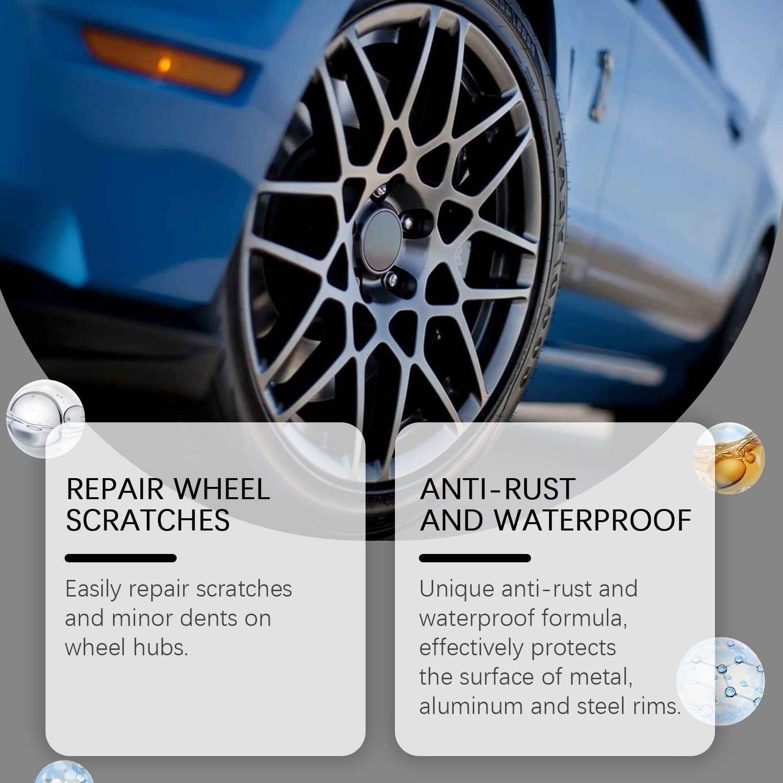 Stylo d'entretien égratignure de roue de voiture noir Homesh - Suppression des éraflures de peinture de voiture