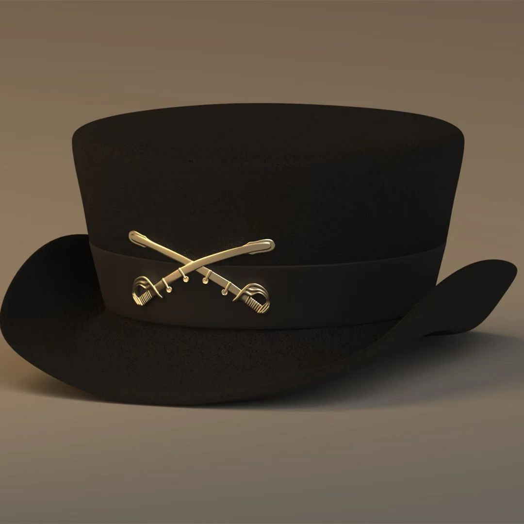 Chapeau de feutre décoratif en forme de lune