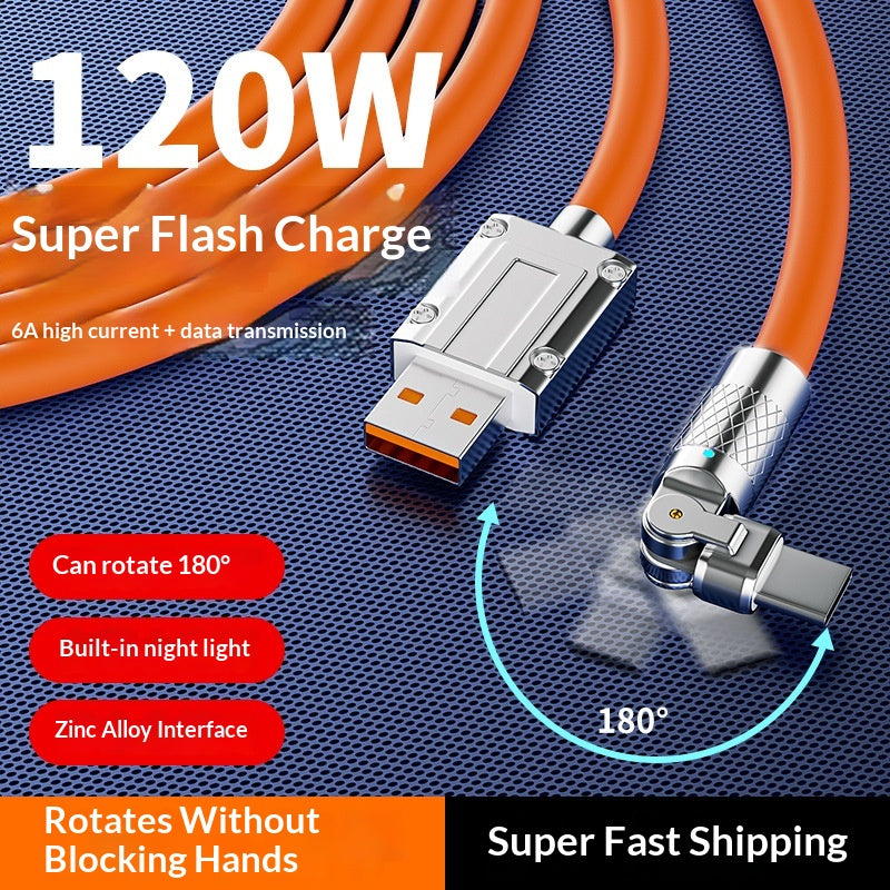 Mecha Elbow 180 Reinforced Rotating Data Cable