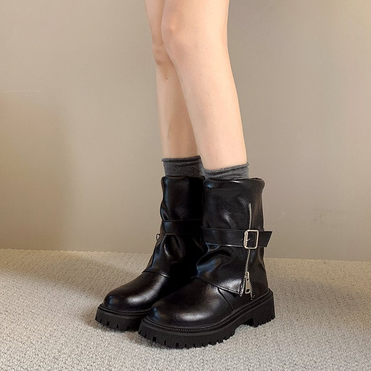 Bottes en cuir denim premium pour femmes