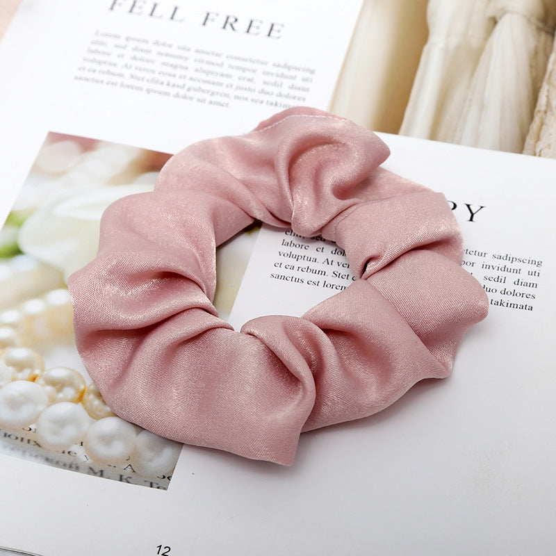 Sweet and Girly Solid Color Large Intestine Hair Anneau Headwear