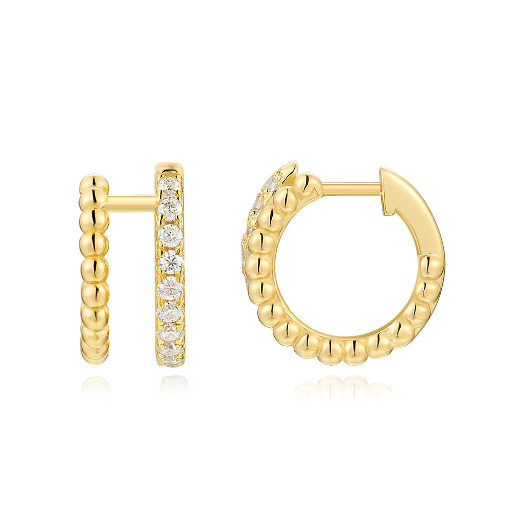 S925 Boucles d'oreilles en double boucle en argent sterling