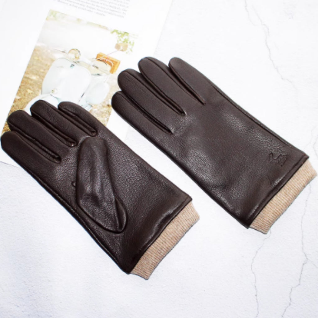 Gants en cuir véritable pour hommes