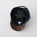 Children's Patchwork Leopard Print Brimmed Letter P Three-Dimensional Embroidered Adjustable