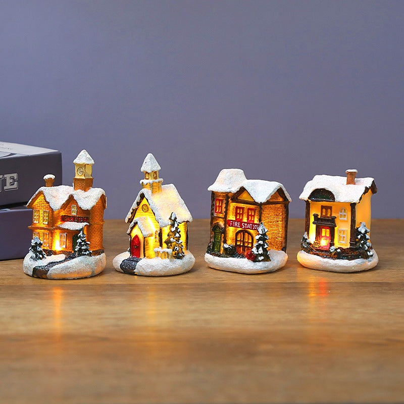 Maison de neige Maison fenêtre Décoration de Noël