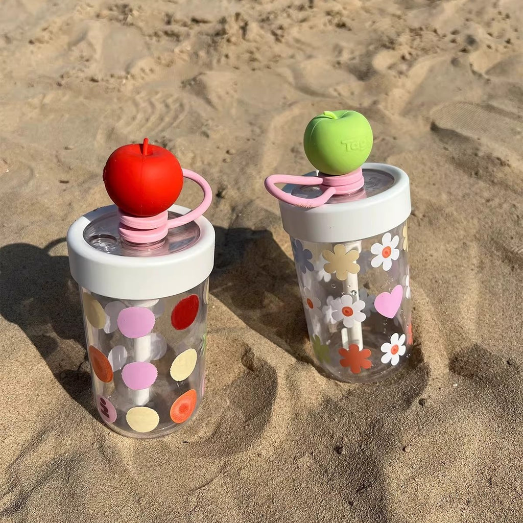 Coupe en paille Bouteille d'eau portable de grande capacité
