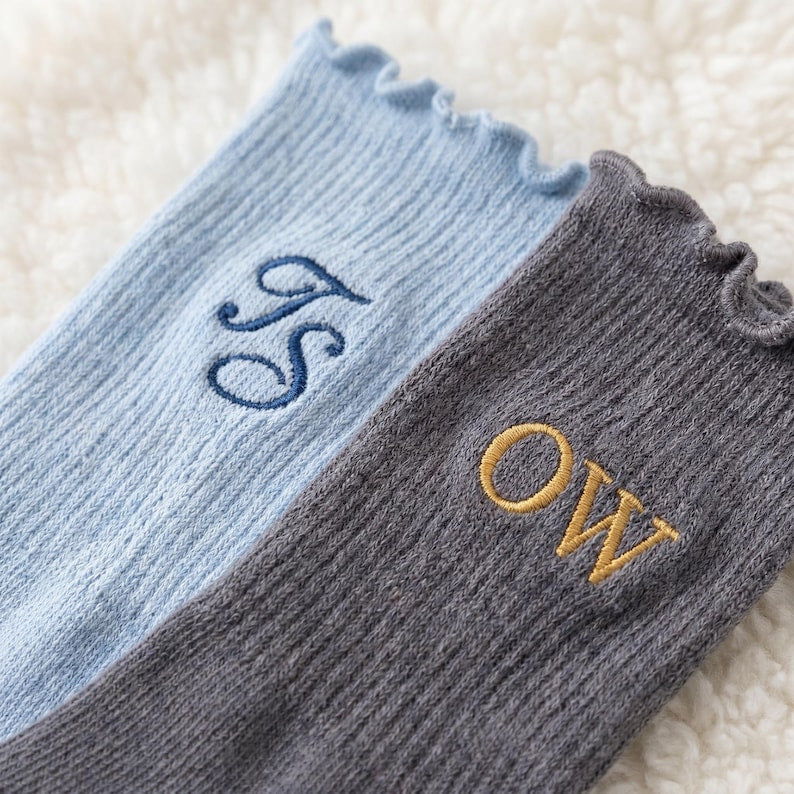 Chaussettes de yoga brodées pour enfants