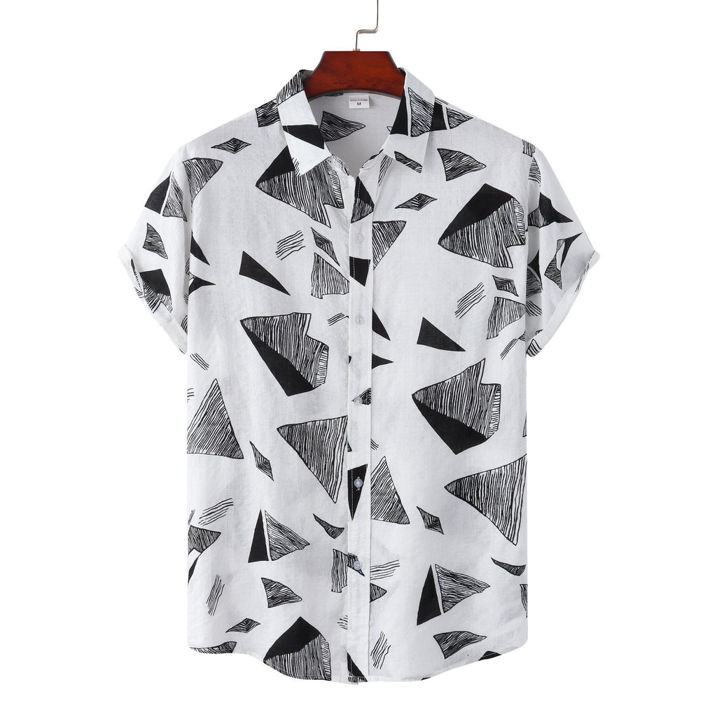 Hommes Relaxed-fit manches courtes vieille chemise