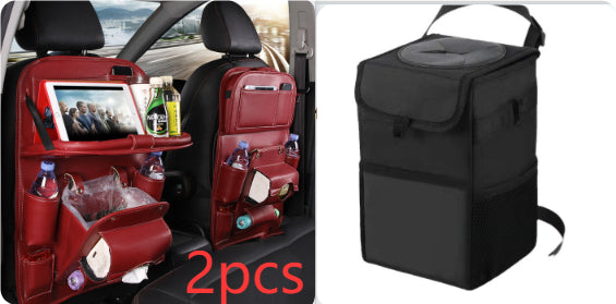 PU sac de rangement de voiture en cuir siège multifonction arrière plateau sac de suspension étanche