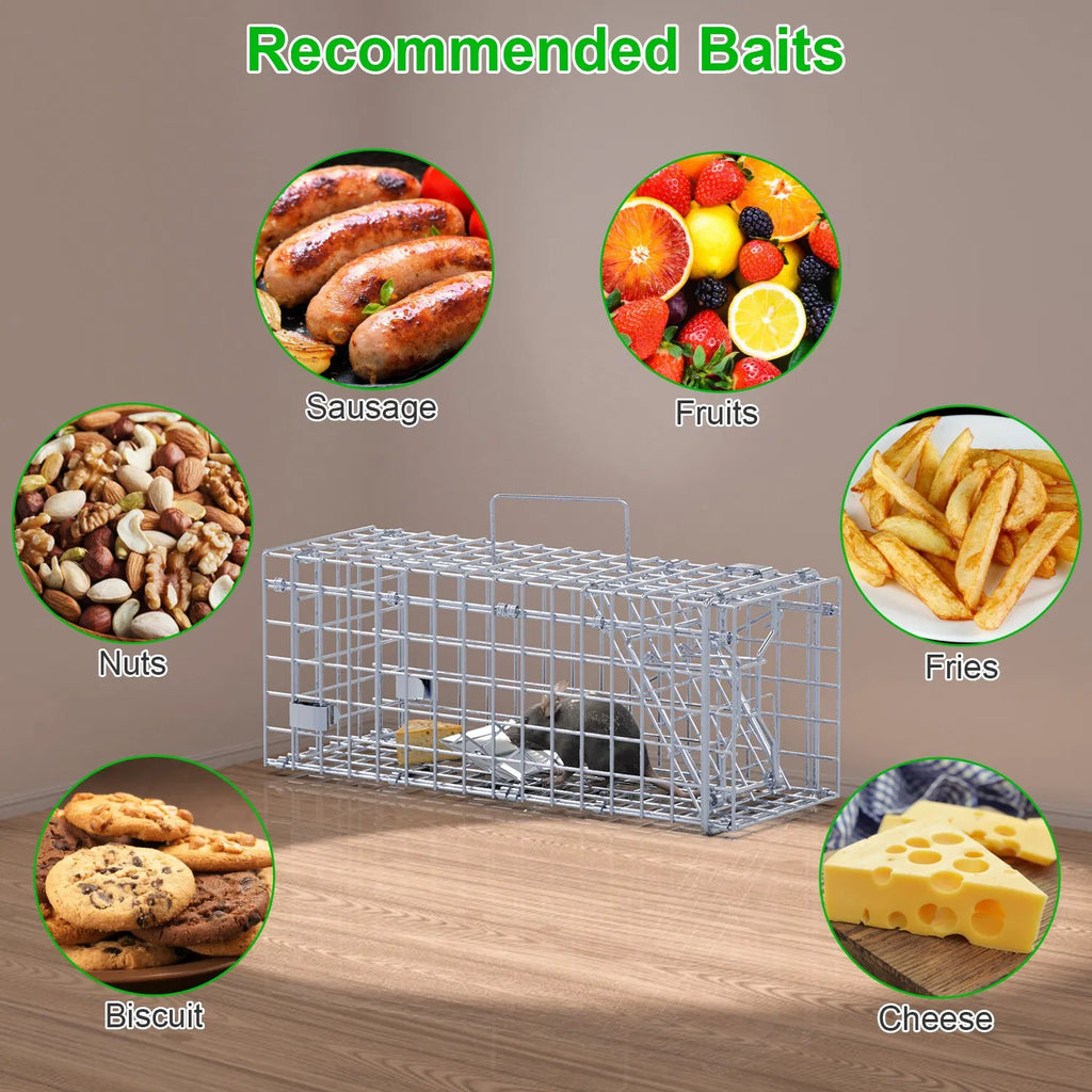 Cage de piège à rats réutilisable à haute sensibilité 2Pack – Déclencheur d'un lot rapide