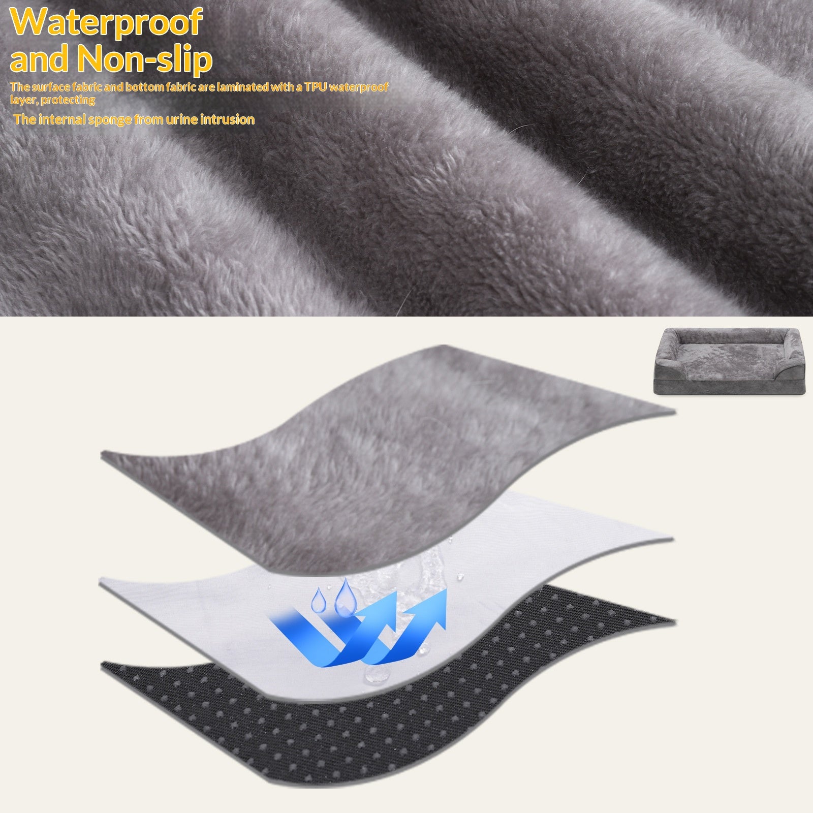 Lit chaud chat Éponge chien amovible et lavable grand tapis
