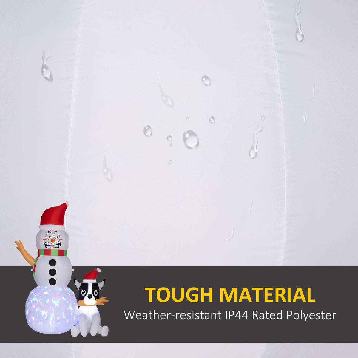 6.2ft Gonflable Père Noël avec décoration de chien