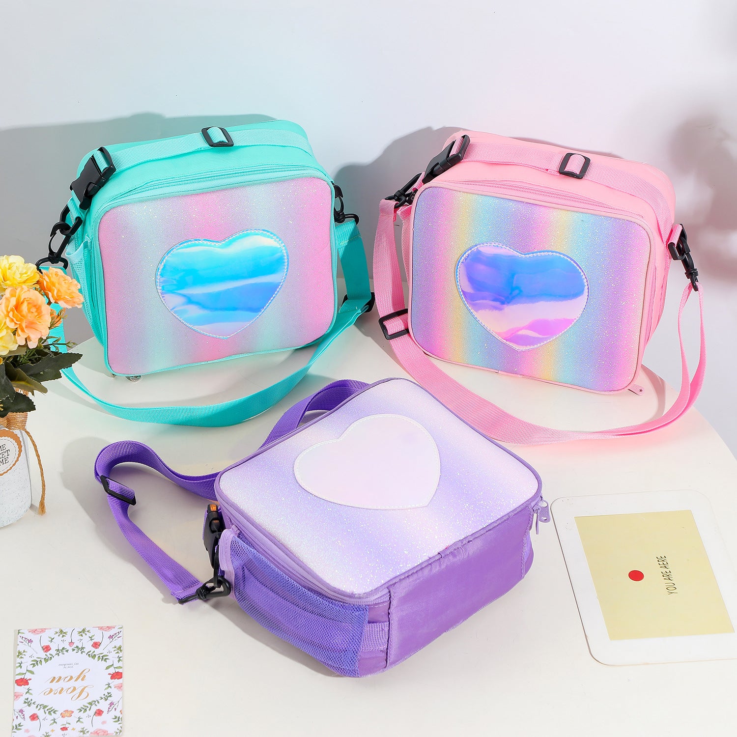 Laser Simple Rainbow Couleur Isolation Sac à Bento