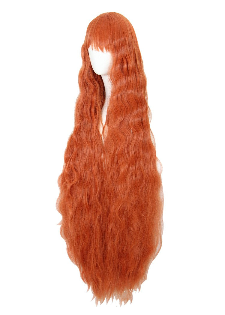 Cos Wig Orange 120cm Scalding de maïs